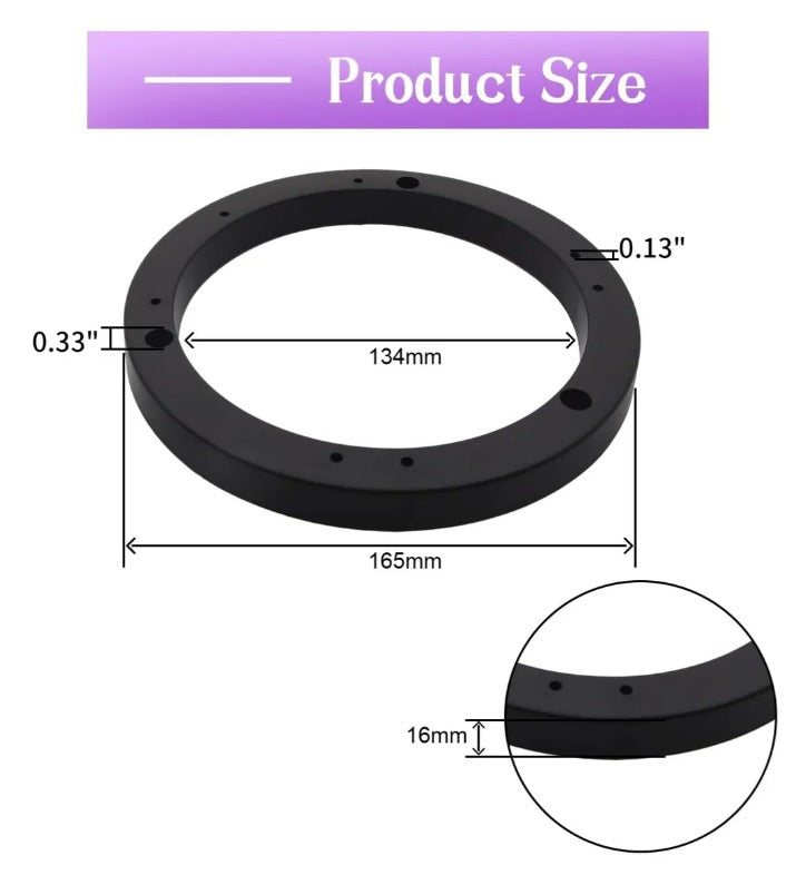 Espaciadores de Parlantes de Auto 6.5” – Par (2 Unidades)