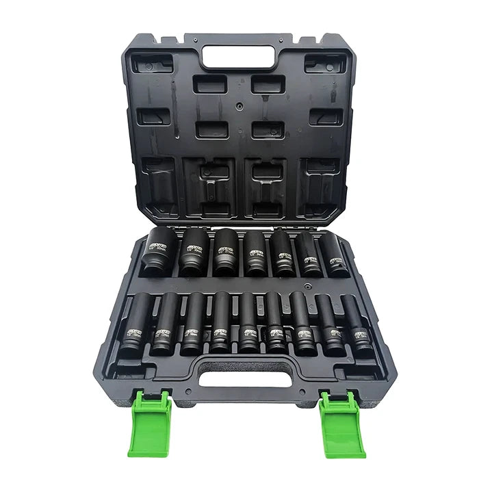 Juego de Dados de Impacto 1/2 Pulgada AFIXS MCASA – 16 Piezas de 10 a 32 mm