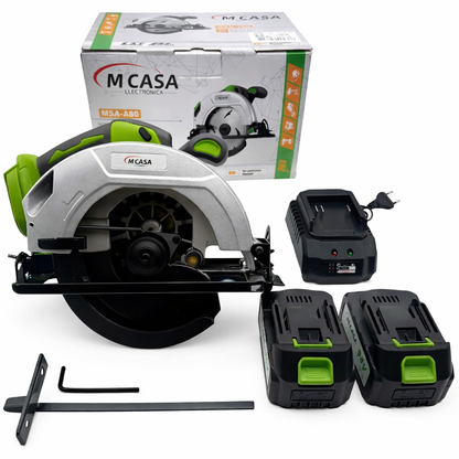 Sierra Circular Inalámbrica MCASA 98V con 2 Baterías y Maletín