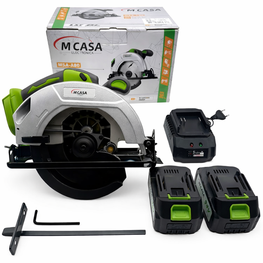 Sierra Circular Inalámbrica MCASA 98V con 2 Baterías y Maletín
