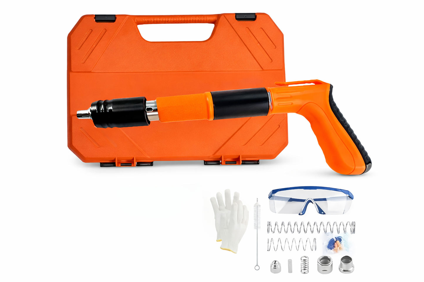Pistola de Clavos Manual por Impacto con Accesorios y Maletín