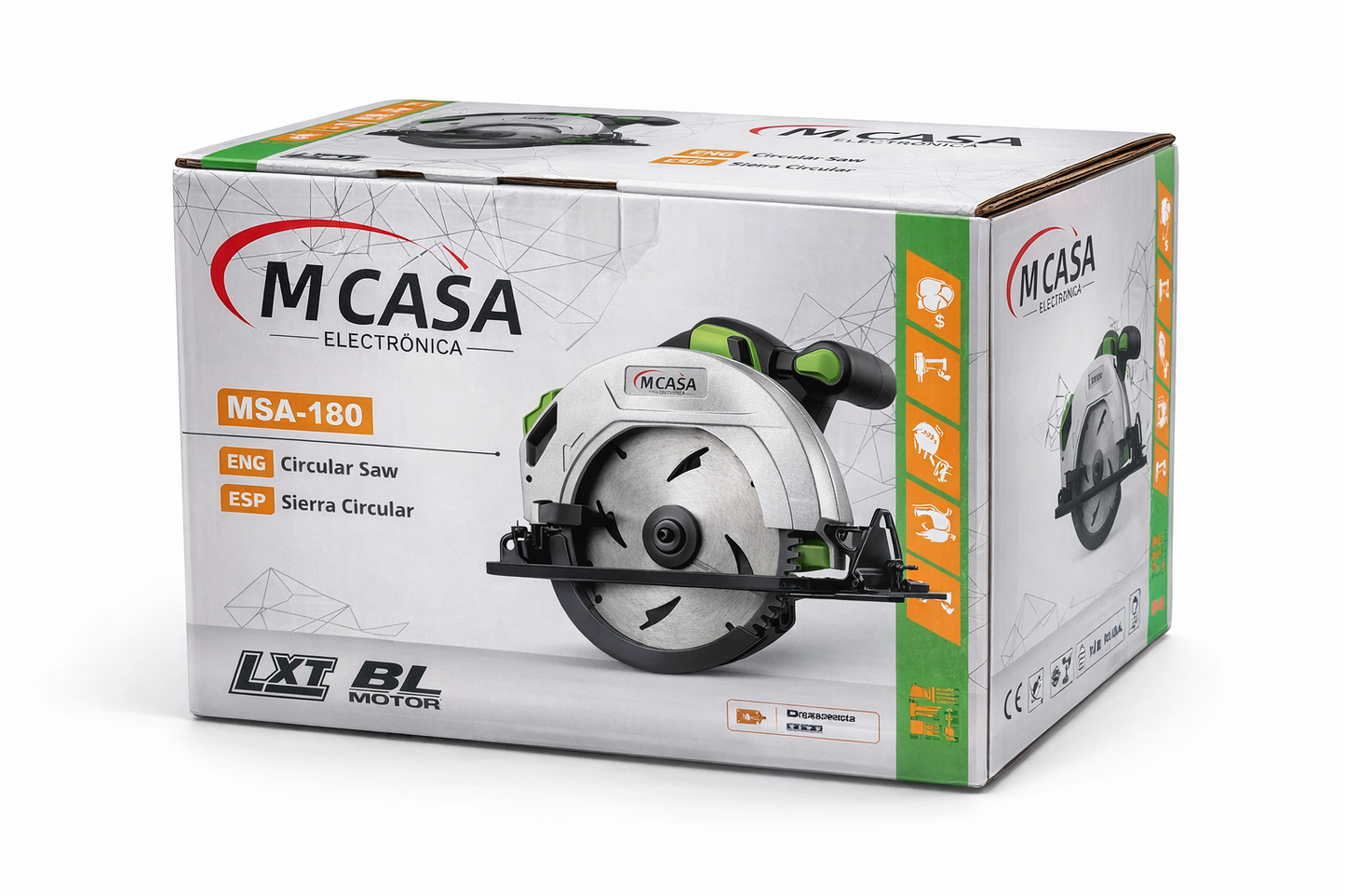 Sierra Circular Inalámbrica MCASA 98V con 2 Baterías y Maletín