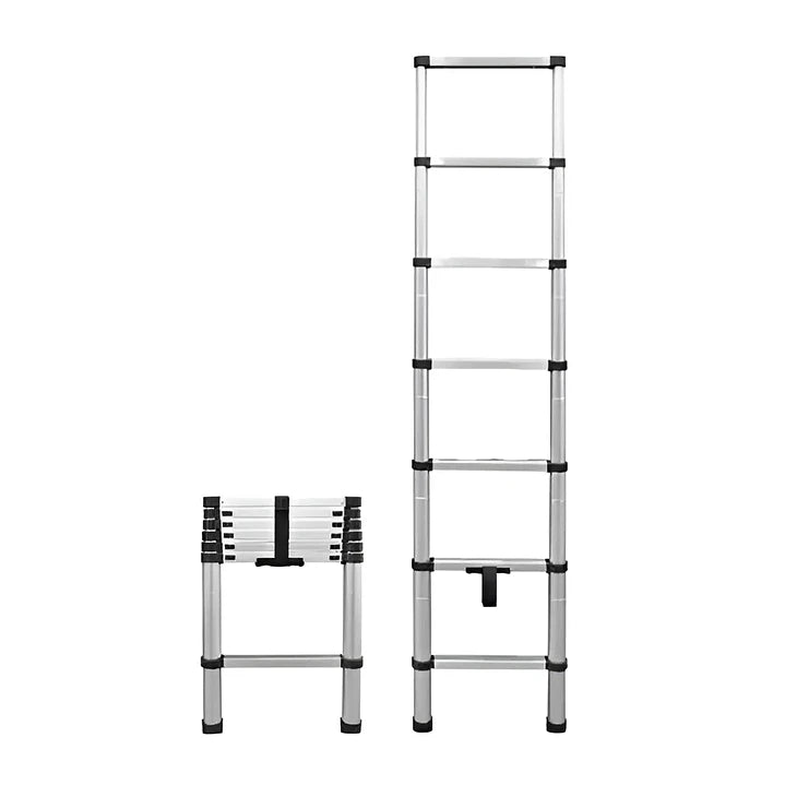 Escalera Telescópica de Aluminio 2.7 m Plegable Portátil Mcasa