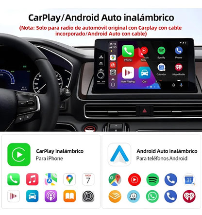 Adaptador CarPlay y Android Auto Inalámbrico 2 en 1 – Plug & Play