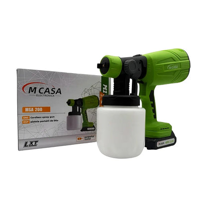 Pistola de Pulverización Inalámbrica Mcasa 1000ml con 2 Baterías y 350W para Pintura